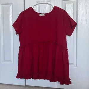 ENTRO Small Women’s Red Shirt